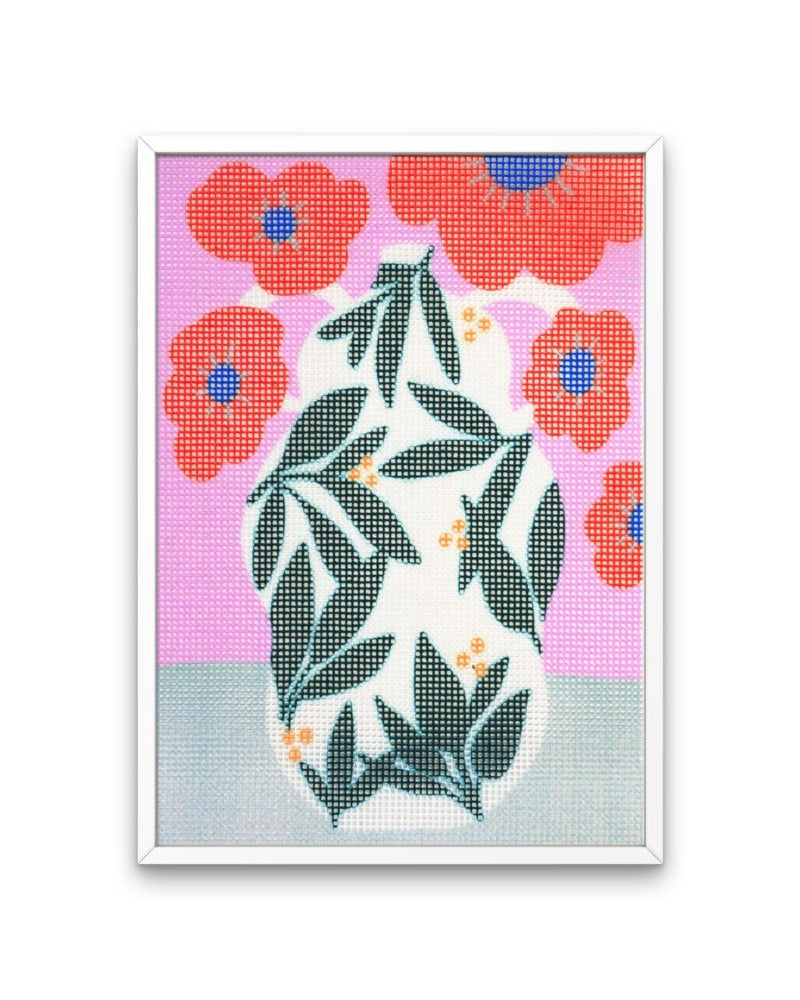 Poppy Pot Modern Floral Needlepoint Kit – Unwind Studio